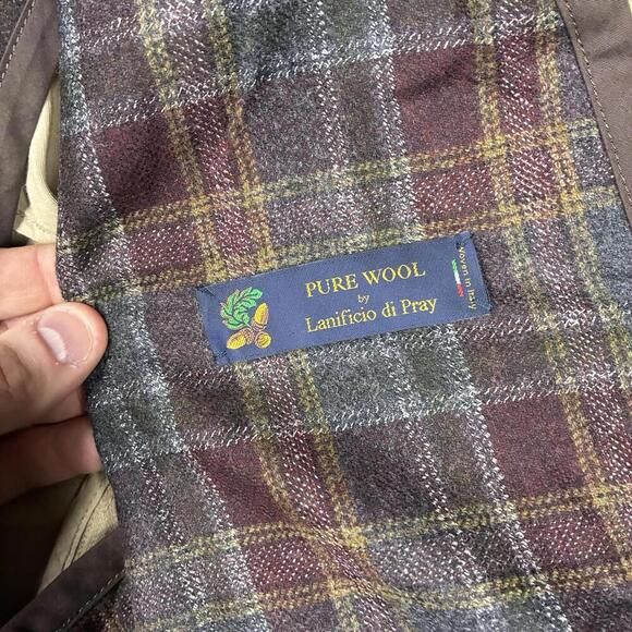 Beretta Canvas Field Jacket Men’s XL EU 48 Beige Wool Lined Barn Coat Italy - Picture 12 of 12